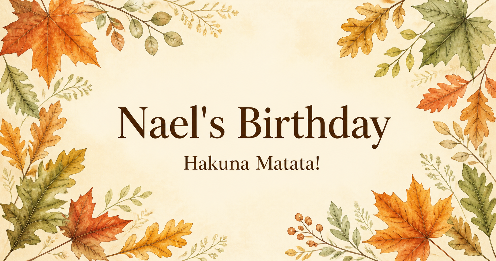 Nael's Birthday — Hakuna Matata! Every family, together.